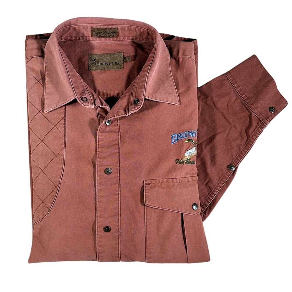 Browning Vintage Shirt Mens Extra Large XL GRAPHIC Duck Padded Shooting Hunting - Picture 5 of 14